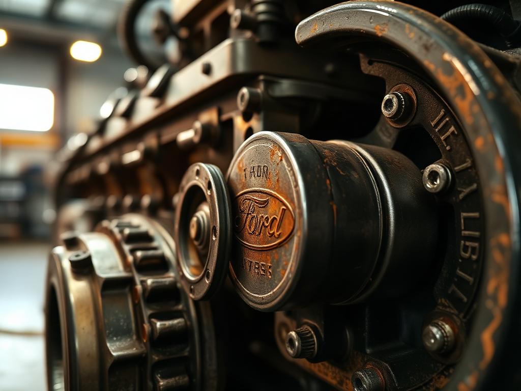 Powerstroke engine close up